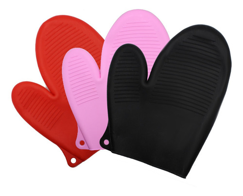 Luva De Silicone Térmica Para Pegar Coisas Quentes Cor Vermelho