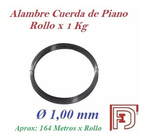 Alambre Cuerda De Piano 1,00mm X Rollo 1 Kg