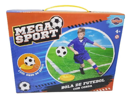 Brinquedo Mega Sport Bola De Futebol Com Corda Toyng 42668