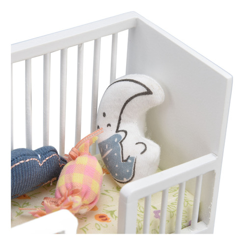 Cama De Berço Em Miniatura Dollhouse Baby Doll 1:12 Diy Wood