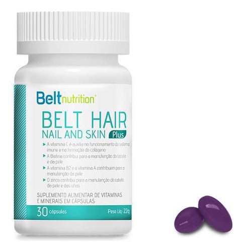 Belt Hair Nail And Skin Plus 30 Cápsulas Gelatinosas