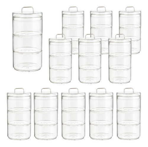 Caja 12 Piezas Bombonera Vidrio Borosilicato Suzette 580 Ml