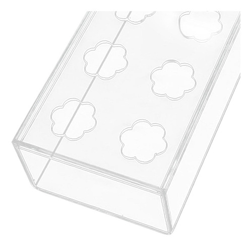 Nn Jarrón Rectangular De Acrílico For Flores, 40 Cm X 10 Cm