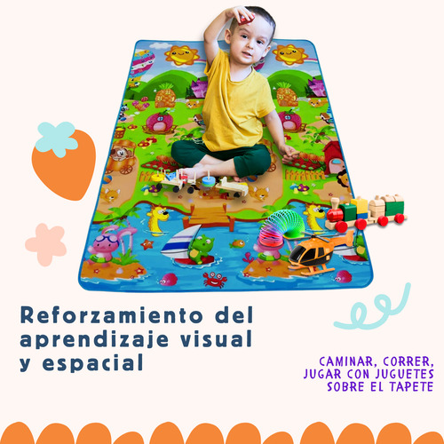 Alfombra De Desarrollo Para Bebe Doble Vista Antigolpes