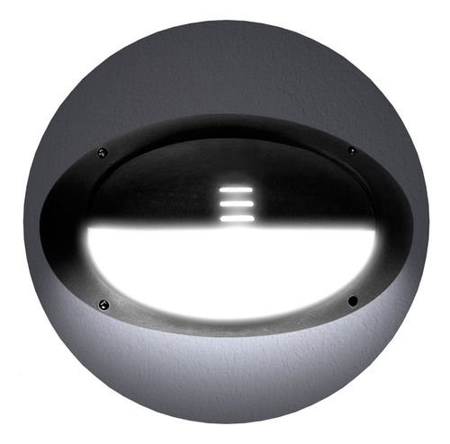 Aplique Pared Led Tortuga Ovalado Foco E27-4274 Exterior