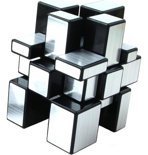 Cubo Mágico Tanch 3x3 Espejo Plata Para Niños Y Adultos