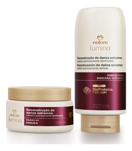 💟 Kit Tratamento Para Cabelos Quimicamente Danificados Lumina