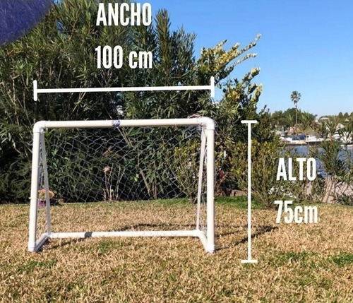 Imagen 2 de 6 de Arco De Futbol Infantil 1x0.75 Mts Mini Red Pvc Reforzado