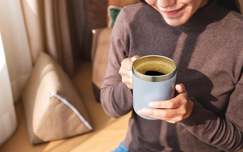 Aloufea Taza De Café Isotérmica De 12oz Con Asa, Stainl 66
