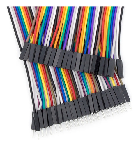 Kit X 2 Cabo Jumper 10cm Macho X Femea 40 Unid Arduino