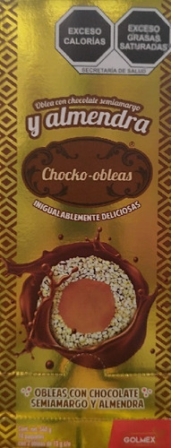 Mini Choco Obleas Con Chocolate Semiamargo Y Almendra