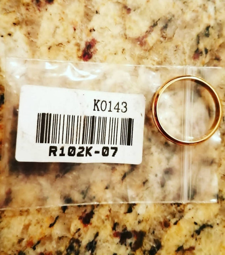 Anillo De Acero Con Baño De Oro De 18k