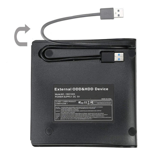 Imagen 4 de 9 de Grabador / Lector De Dvd/cd, Portátil, Externo, Usb 3.0