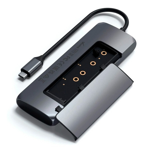 Imagen 3 de 9 de Hub Adaptador Satechi Multiplicador Usb-c A Ssd Usb-a Pc