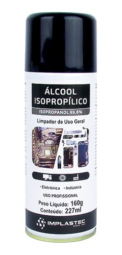 Alcool Isopropilico Em Aerossol Implastec 227ml