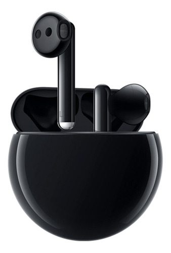 Fone de ouvido in-ear sem fio Huawei FreeBuds 3 preto-carvão com luz LED