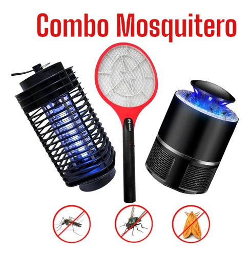 Pack Lámpara Mata Mosquitos Eléctrico Para Zancudos Polillas