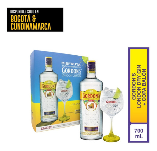 Gordon's Gin + Copa Pack 700ml - mL a $100