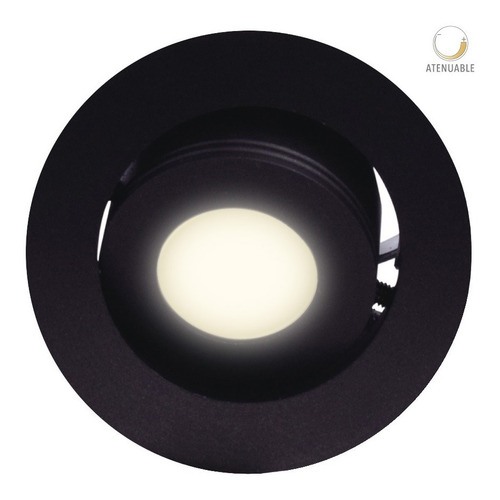Imagen 2 de 6 de Mini Bala Led Negro, 3w, Luz Cálida, Atenuable, Interior