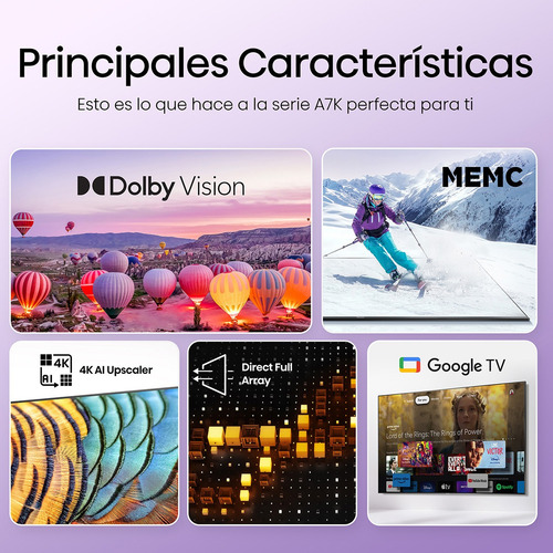 Pantalla Hisense 50 4k Googletv Con Dolby Vision 50a7k