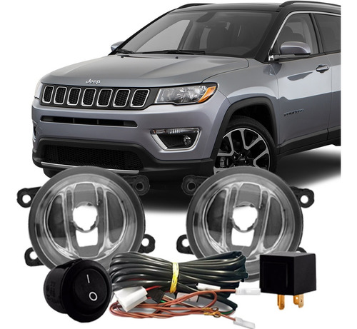 Imagem 1 de 1 de Kit Farol Milha Neblina Jeep Compass 2018 2019 + Brinde