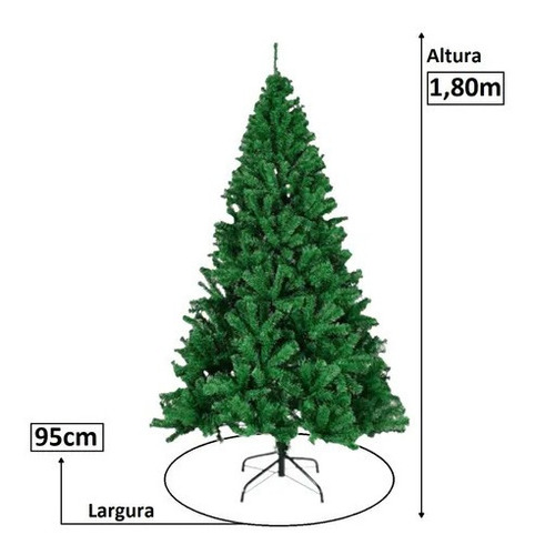 Árvore De Natal Alemã Verde 1,80m 990 Galhos Pinheiro