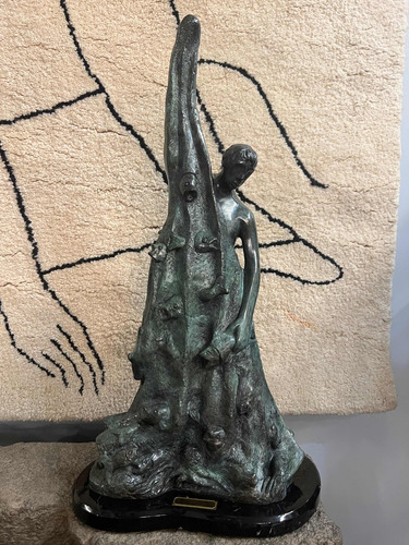 Escultura En Bronce - El Pescador De Sara Zaidman