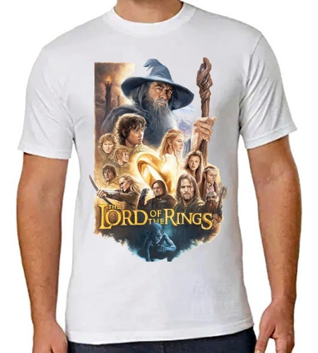 Remera The Lord Of The Rings 01 (blanca) Ideas Mvd