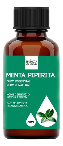 Óleo Essencial Hortelã Pimenta 60ml - Puro E Natural