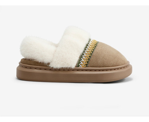 Ethnic Style Cotton Slippers With Thick Soles And Non-slip