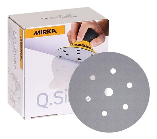 Imagem 1 de 4 de Disco De Lixa Hookit Orbital 150mm Q Silver - Mirka