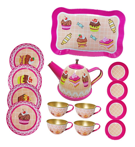 Juego De Fiesta De Té Para Niña Pequeña, Tazas De Tetera,