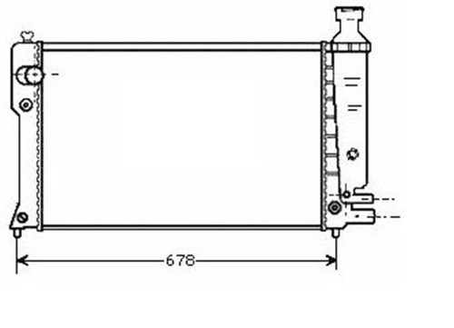 Radiador Importado Peugeot 405 Para Abrazadera