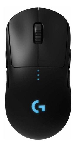 Imagen 1 de 5 de Mouse gamer de juego inalámbrico recargable Logitech  Pro Series Pro Wireless M-R0070 black