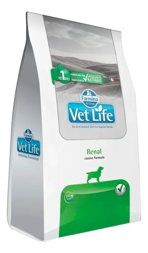 Ração Vet Life Natural Canine Renal Para Caes - 10,1kg