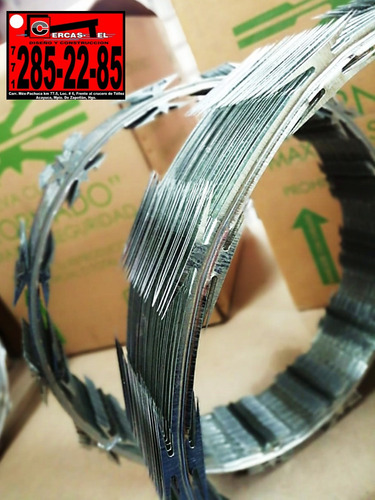 2 Rollos De Alambre Concertina Cuchilla Recta (16ml)