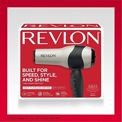 Secador De Pelo Revlon Turbo | 1875 Vatios De Máximo Brillo,