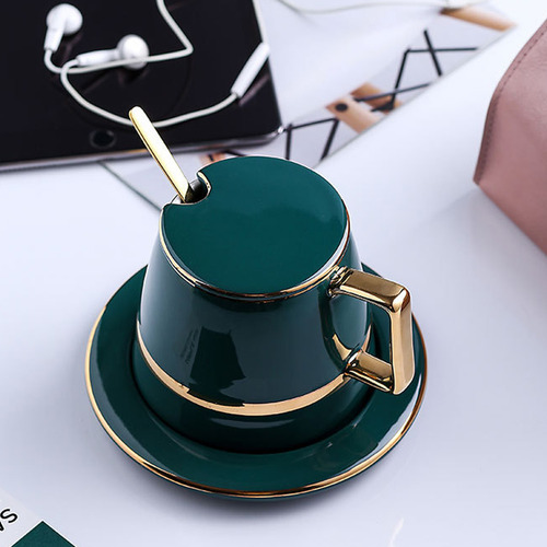 1 Juego De Tazas De Café De Cerámica Con Platillo Para Café