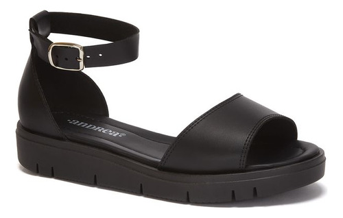 Sandalia Casual 08571wpr Suela Goma De Negro Cool Temporada