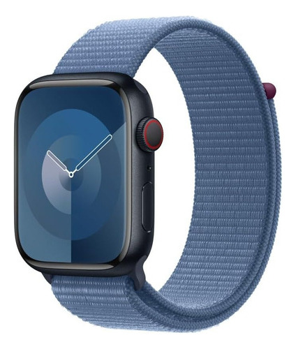 Pulseira esportiva Apple Watch de 45 mm Mesh Loop azul de inverno