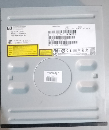 5 Lector Y Quemador De Cd Hp (Usado)