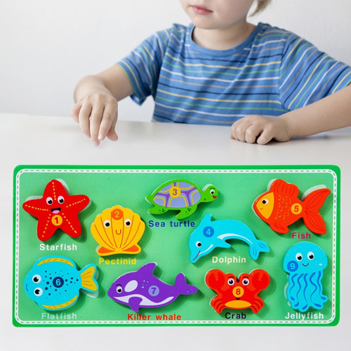 Rompecabezas De Madera Rompecabezas Montessori Juguetes Mar