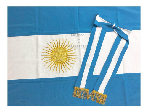 Imagen 1 de 10 de ** Bandera Argentina De Ceremonia * 90x140cm * Incluye Moño 