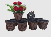 Comprar Kit 5 Vasos  Fibra Sintética Para Flores Plantas Cachepot 17