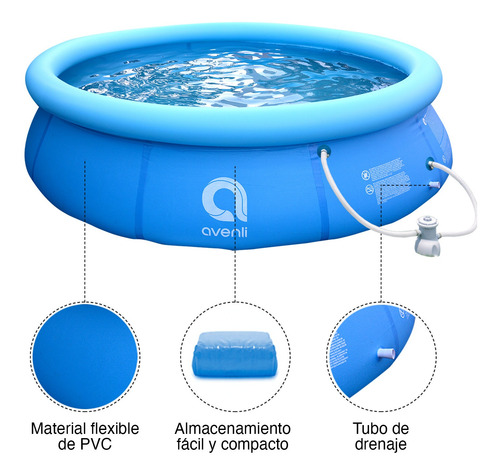 Piscina Inflable Prompt Set Con Filtro 3618 L 76x300 Cm