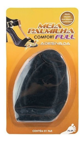 Meia Palmilha Comfort Full Adesivada - 01 Par Cor Preto Tamanho Da Palmilha Único