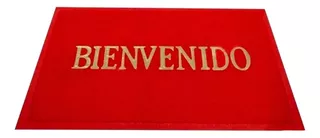 Tapete Entrada Decorativo Bienvenido Lavable Antiderrapante