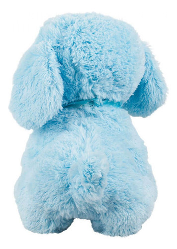 Cachorro Pleúcia Azul Sentado Bandana Pescoço 22cm