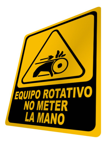 Avisos Equipo Rotativo No Meter La Mano Señalización 