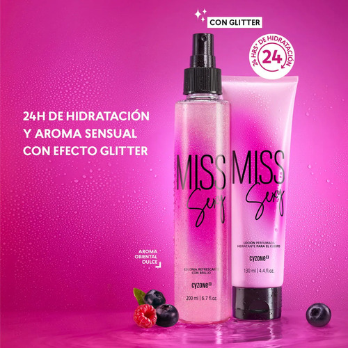 Set Colonia+ Loción Corporal Miss Sexy Cyzone Regalo Dama